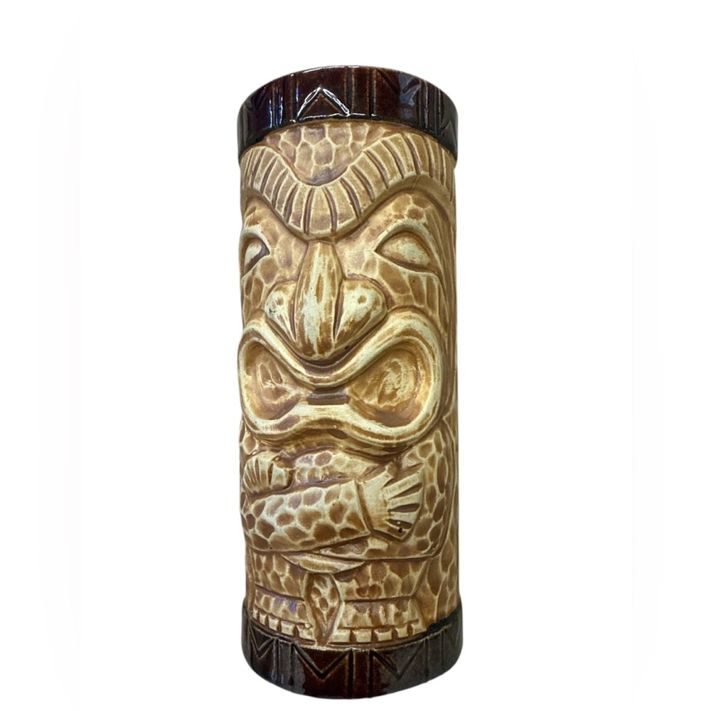 Vintage Tiki Cup Ceramic Totem Polynesian Style MCM Made In Japan
